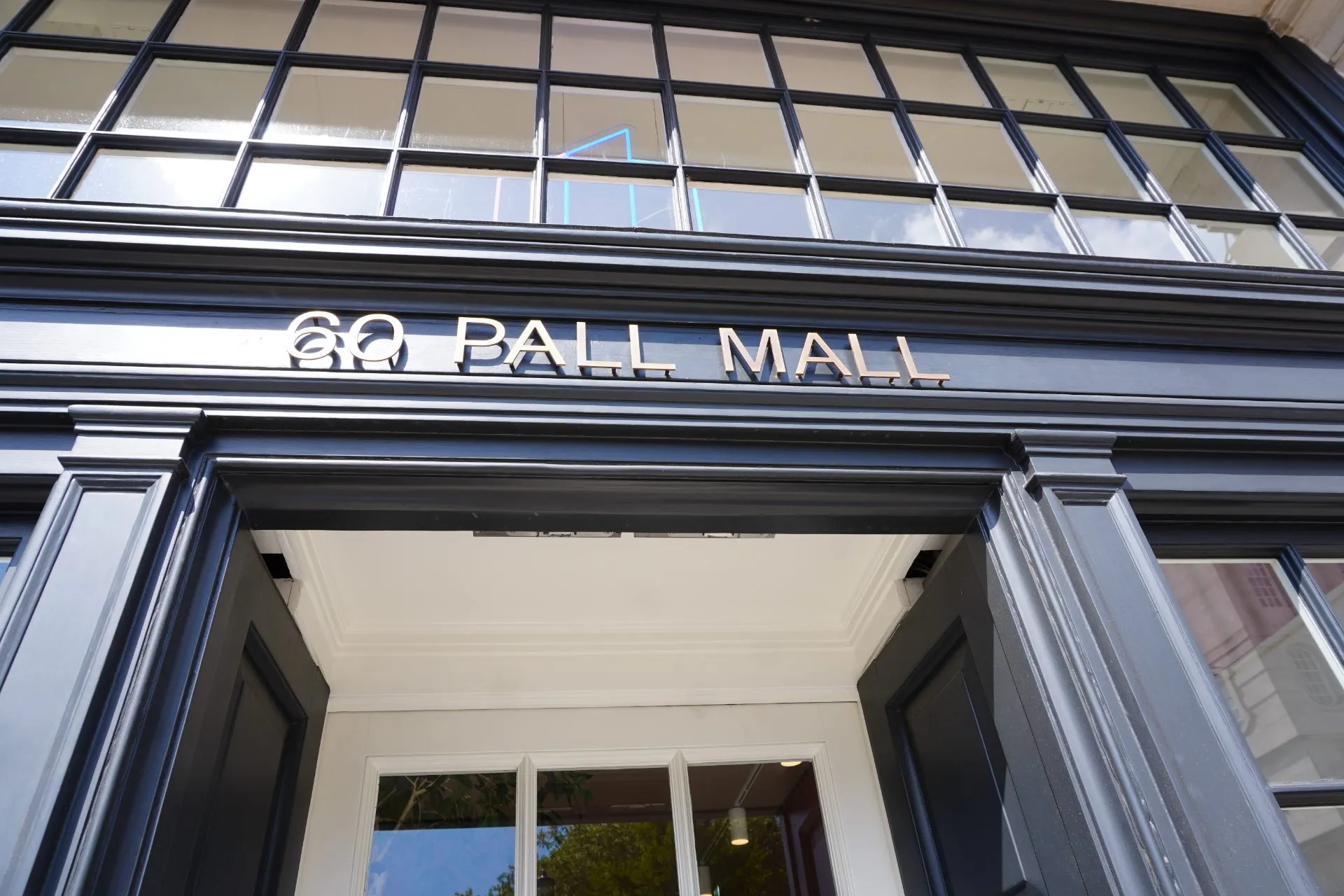 The entrance at 60 Pall Mall